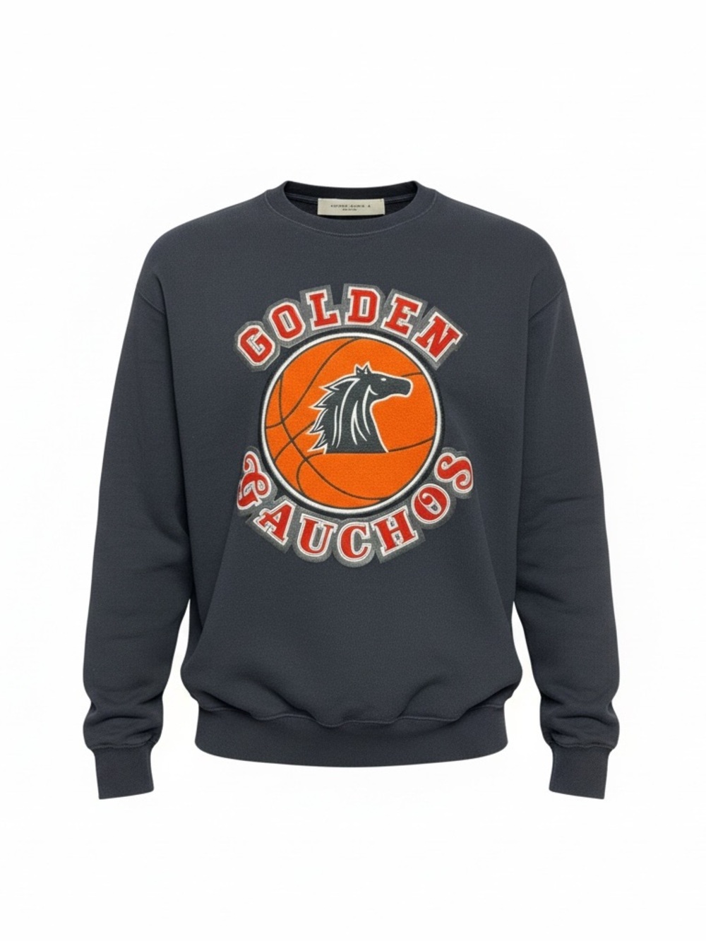 Golden Goose Gauchos Graphic Crewneck Sweater - Black